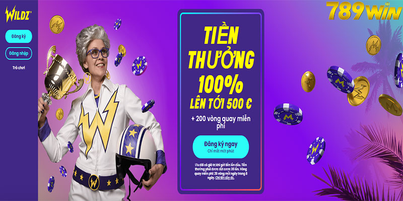 Sòng bạc Wildz - Tiền thưởng lên tới 1000 đô la New Zealand