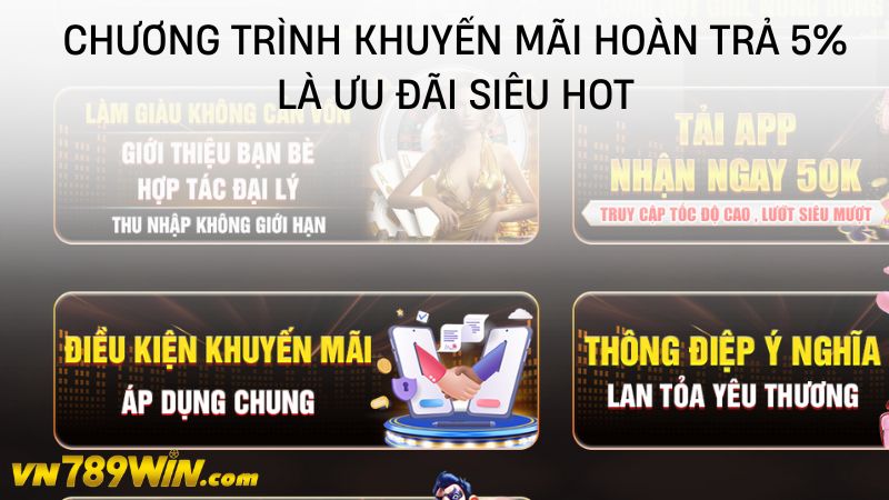 Chương trình khuyến mãi hoàn trả 5% là ưu đãi siêu hot