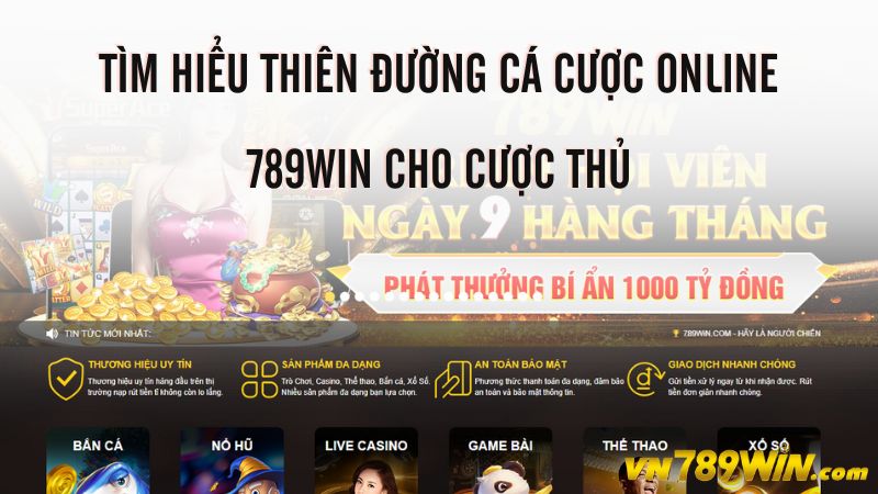 Tìm hiểu thiên đường cá cược online 789WIN cho cược thủ